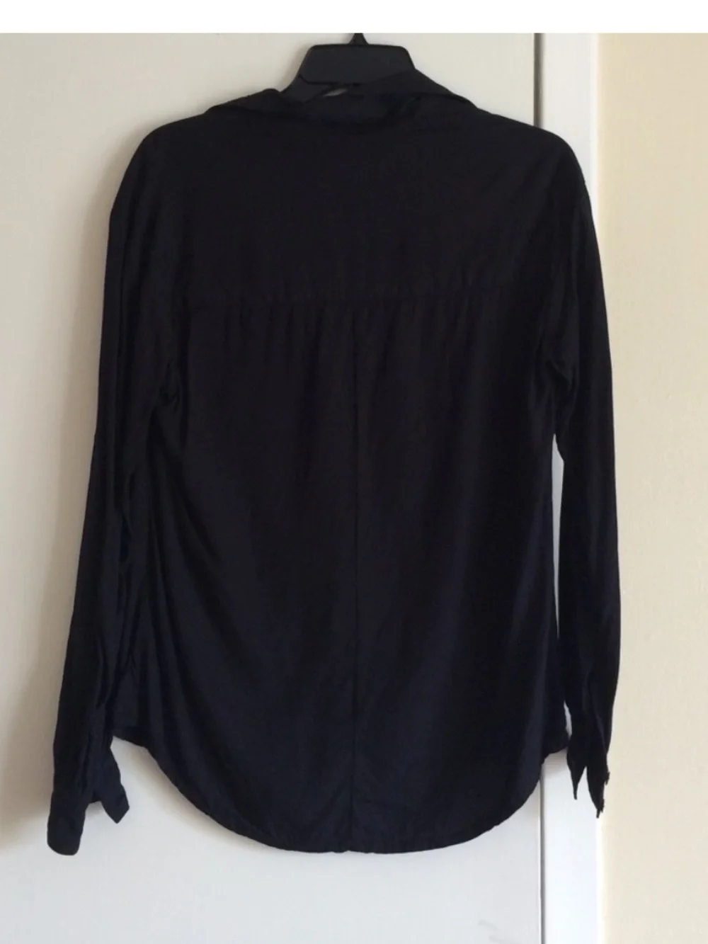 San Lorenzo Kilia Black Button Up Blouse Small